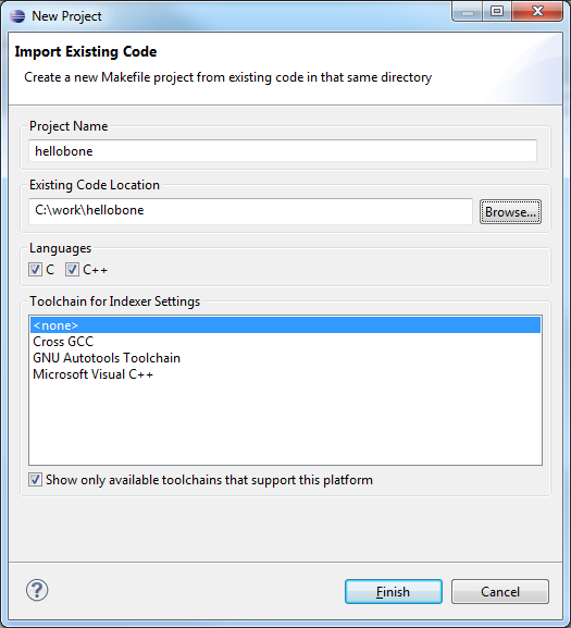 windows based eclipse development for beaglebone black